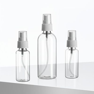 การจัดเก็บง่ายด้วยขวดพลาสติกและปั๊มฉีดรวม