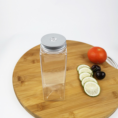 ขวดน้ำ PLA ทรงเหลี่ยม 0.5L เครื่องดื่มน้ำ Leakproof