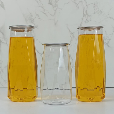 0.5L กระป๋องเปิดง่ายรูปเพชรสินค้าแห้งขวดเก็บ PET