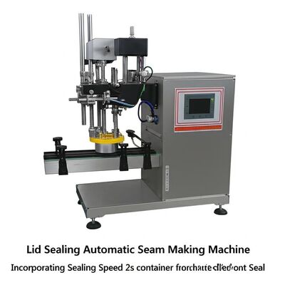 ปิดฝา เครื่องทําเย็บอัตโนมัติ รวมความเร็วการปิด 2s ถัง เหมาะสําหรับการปิดถังอัตโนมัติ